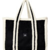 Alo Yoga - Bolsa Tote Winterfun Suave Tejido Tipo Gamuza Negro Y Blanco Tejido Tipo Gamuza Acabado Suede-like Metálicos En Acabado Plateado Mate Negro