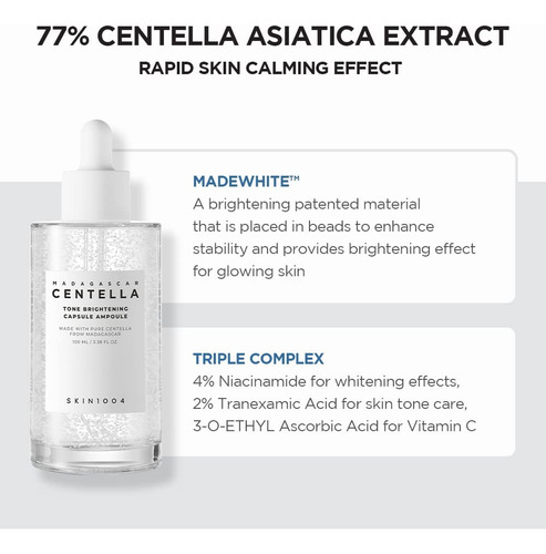 Centella Tone Brightening Capsule Ampoule 30ml - Skin1004 Momento De Aplicación Día/noche Tipo De Piel Todo Tipo De Piel