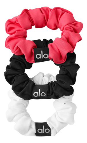 Alo Yoga Fresh Mini Scrunchie (3-pack) Colitas De Cabello Rojo Negro Y Blanco Fresh Mini Scrunchie