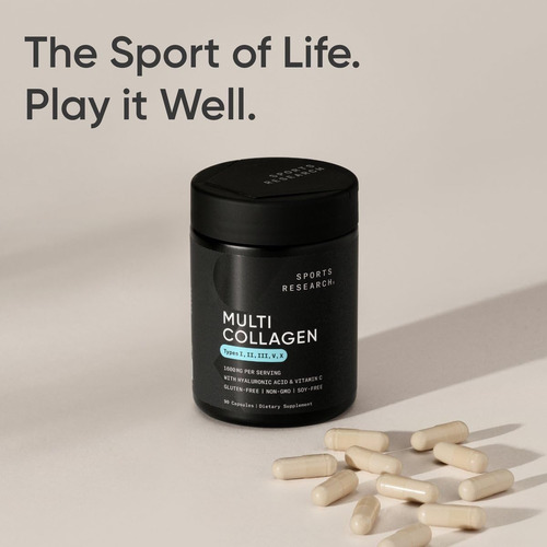 Sports Research Multi Colageno + Ácido Hialurónico Sin Sabor