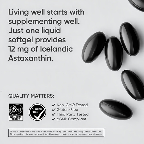 Astaxanthin Sports Research Concentración Triple 12mg Flavorless