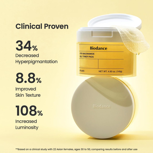 Biodance Vita Niacinamide Gel Tonico Pads 60 Almohadillas