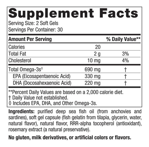 Nordic Naturals Omega-3 En Gelatina Pescado Limon X 60 Cap Limón