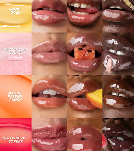 Gisou Honey Inflip Labial Gloss Hidratación Natural Y Brillo Strawberry Sorbet