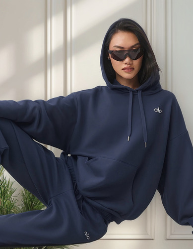 Alo Yoga Campera Chompa, Accolade Hoodie Unisex Azul Marino L - 12 Accolade Hoodie