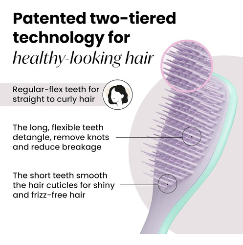 Tangle Teezer El Mini Cepillo Desenredante Para Cabello Violeta