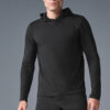 Alo Yoga Remera De Manga Larga Con Capucha Para Hombre Conqu Negro Conquer Reform M Lisa