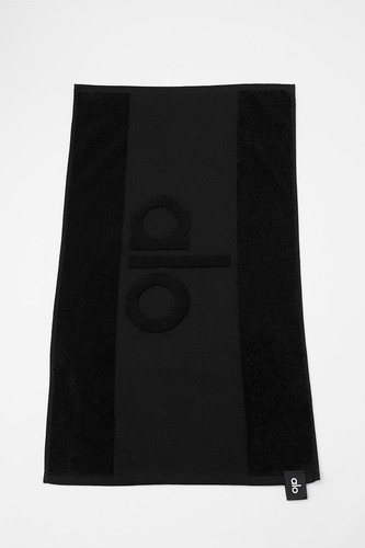 Alo Yoga Toalla Keep It Cool Gym 100% Algodón Absorbente Negro Keep It Cool Gym