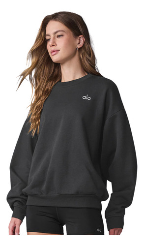 Alo Yoga Campera Accolade Crew Neck Buzo Negro Claro L - 12 Accolade Crew Neck