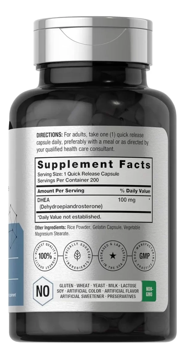 Horbäach Dhea 100 mg Suplemento De Apoyo Hormonal Natural
