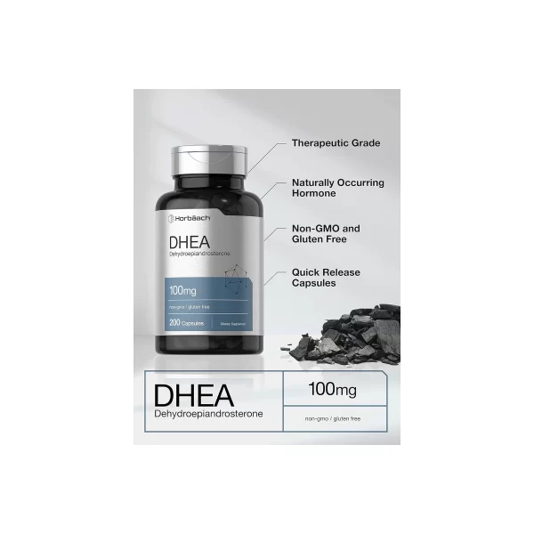 Horbäach Dhea 100 mg Suplemento De Apoyo Hormonal Natural