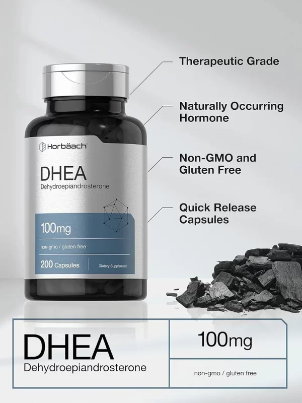 Horbäach Dhea 100 mg Suplemento De Apoyo Hormonal Natural