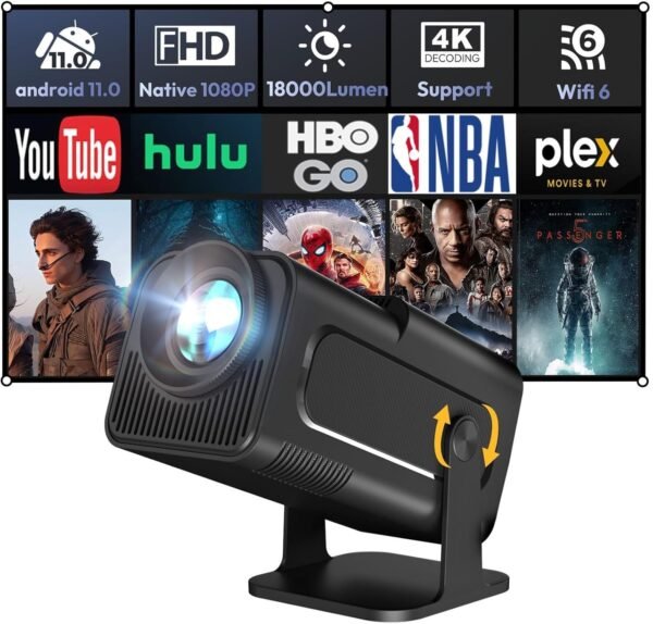 Proyector Smart Mini XGODY Gimbal5 Android 11 Full HD 4K