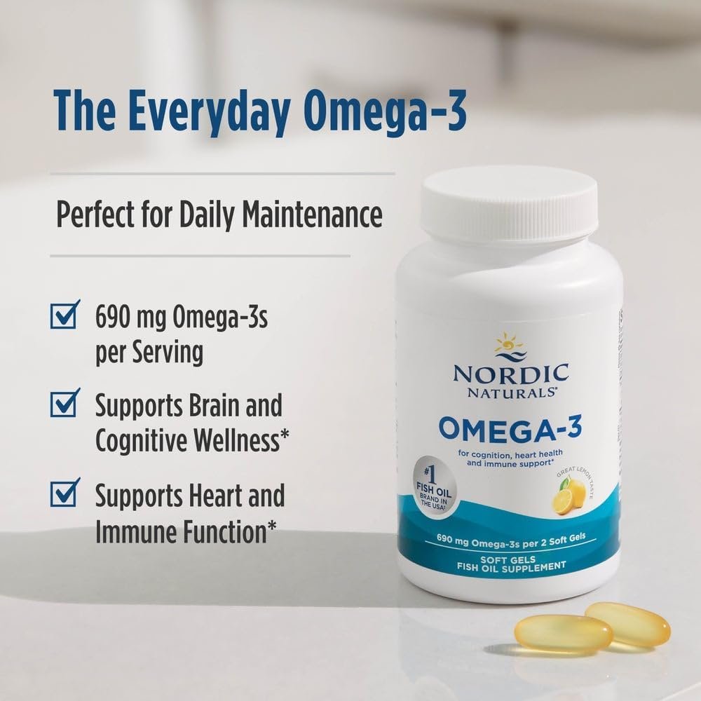 Nordic Naturals Omega-3 690mg Limon – 180 Softgels - Imagen 2