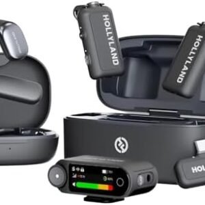 Hollyland Lark MAX 2 Ultimate – Micrófono Inalámbrico 2TX + 2RX + Auriculares OWS + Estuche de Carga (Open Box)