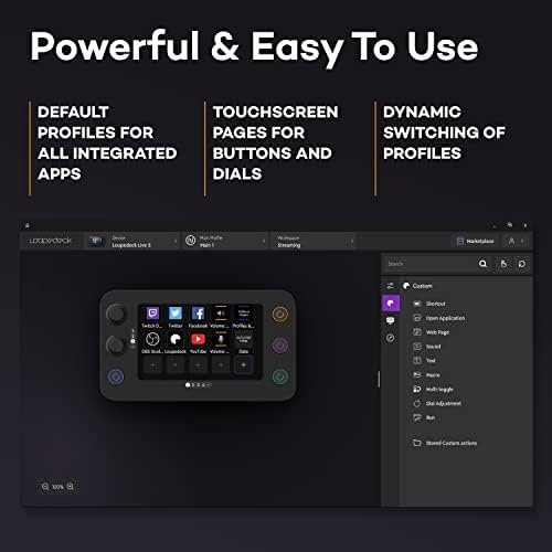 Loupedeck Live S Consola de Streaming con Botones Táctiles LED, Diales y Botones RGB – PC y Mac (Usado) - Imagen 5