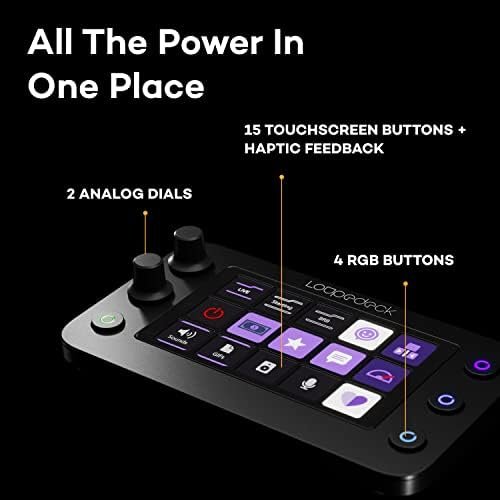 Loupedeck Live S Consola de Streaming con Botones Táctiles LED, Diales y Botones RGB – PC y Mac (Usado) - Imagen 2