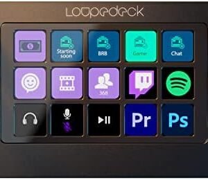 Loupedeck Live S Consola de Streaming con Botones Táctiles LED, Diales y Botones RGB – PC y Mac (Usado)