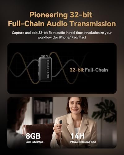 Hollyland Lark MAX 2 Ultimate – Micrófono Inalámbrico 2TX + 2RX + Auriculares OWS + Estuche de Carga (Open Box) - Imagen 5